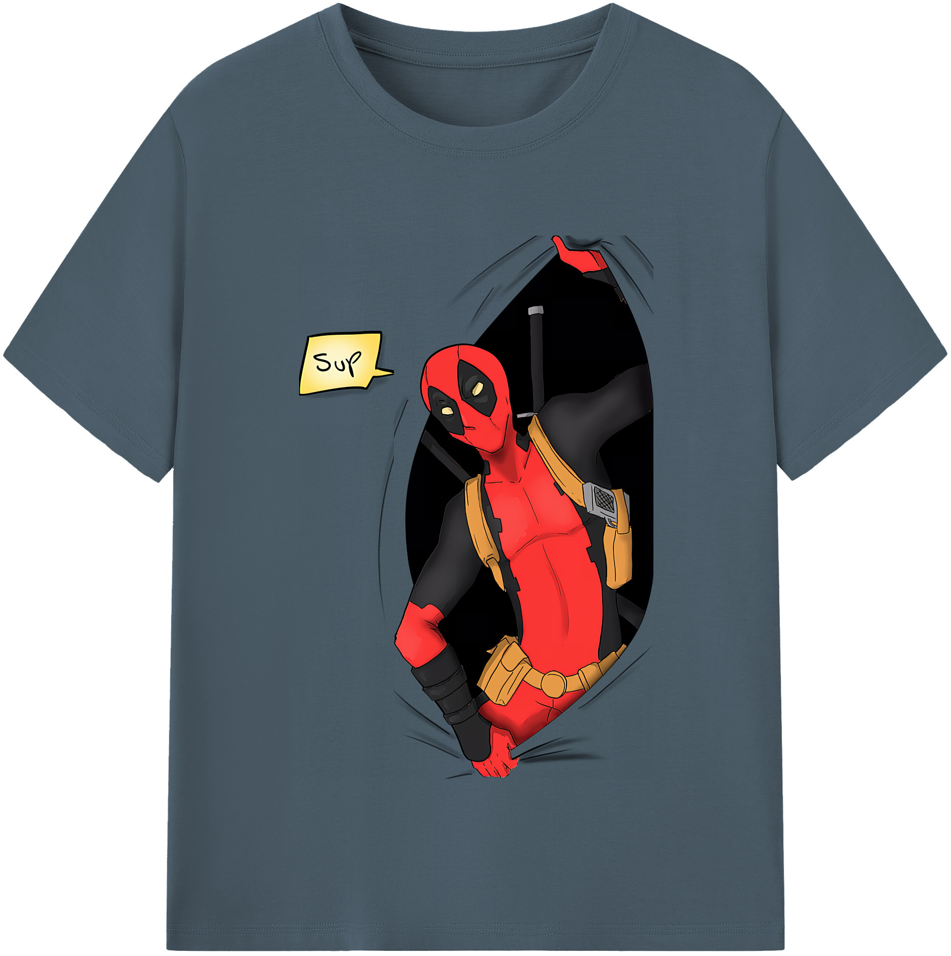 （画像用） Deadpool デッドプール 綿100％半袖Tシャツ（フロントプリント）